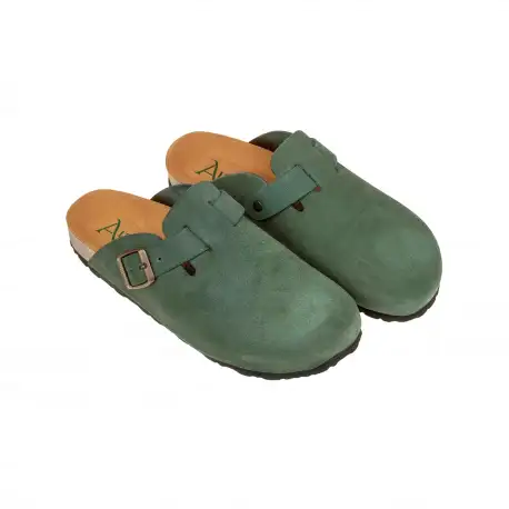 Zuecos de  piel serraje para hombre Autenti con piso bio de corcho - Autenti 355