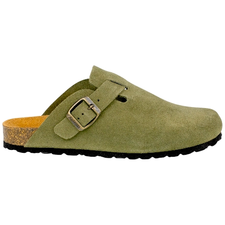Zuecos de  piel serraje para hombre Autenti con piso bio de corcho - Autenti 355