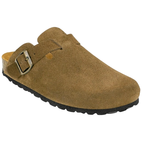 Zuecos de  piel serraje para hombre Autenti con piso bio de corcho - Autenti 355